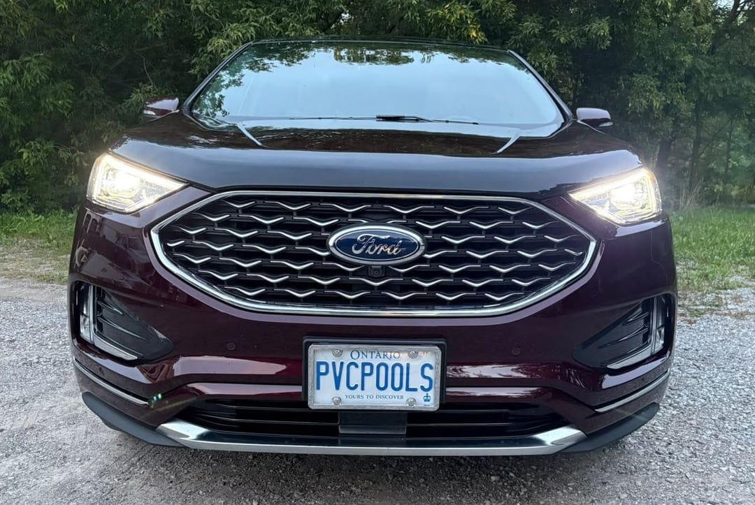 The PVC Pools car, licence plate PVCPOOLS