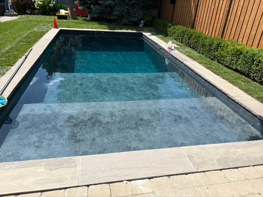 The finished pool from the other end
