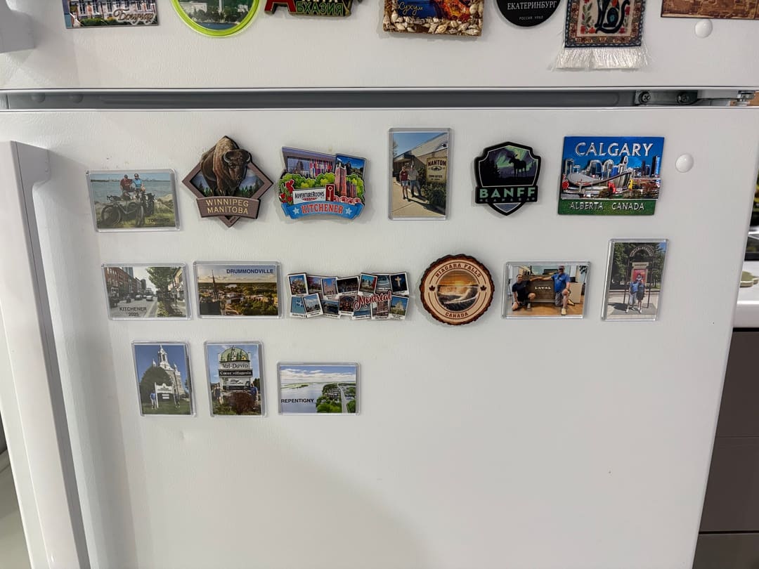 Fridge magnets from cities across Canada